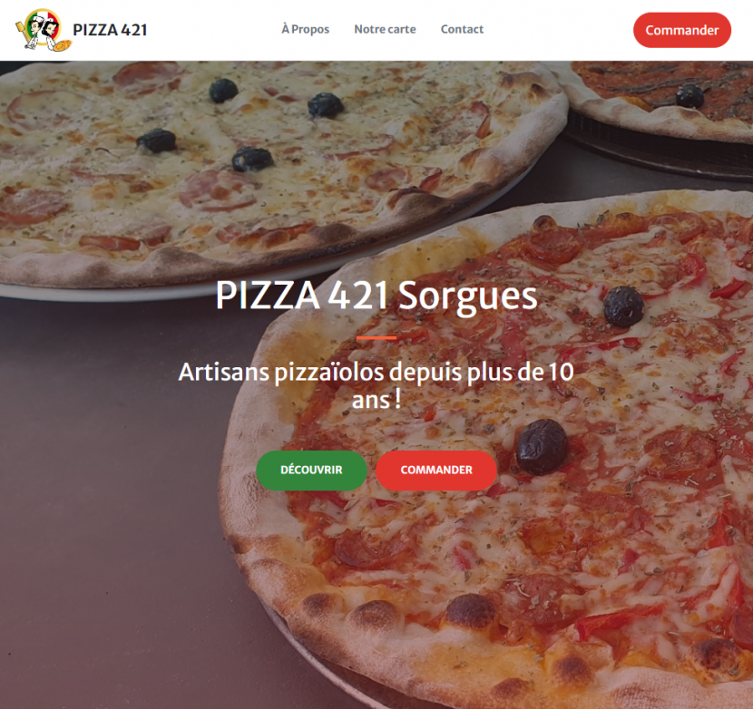 Application mobile pizzeria